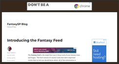 Desktop Screenshot of blog.fantasysp.com